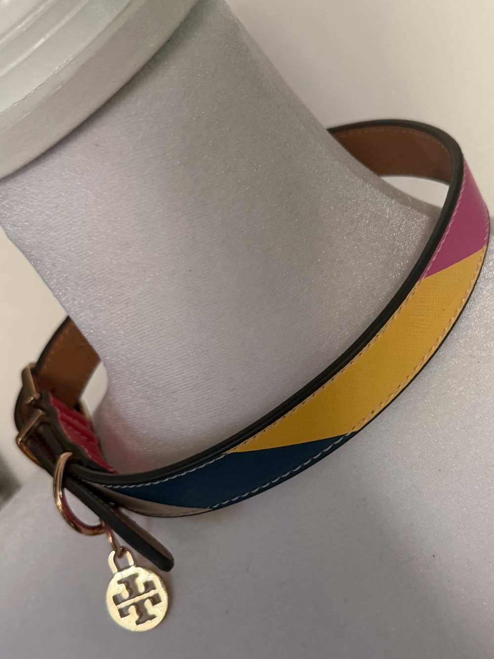Tory Burch Dog Collar Multi Stripe Color M/L